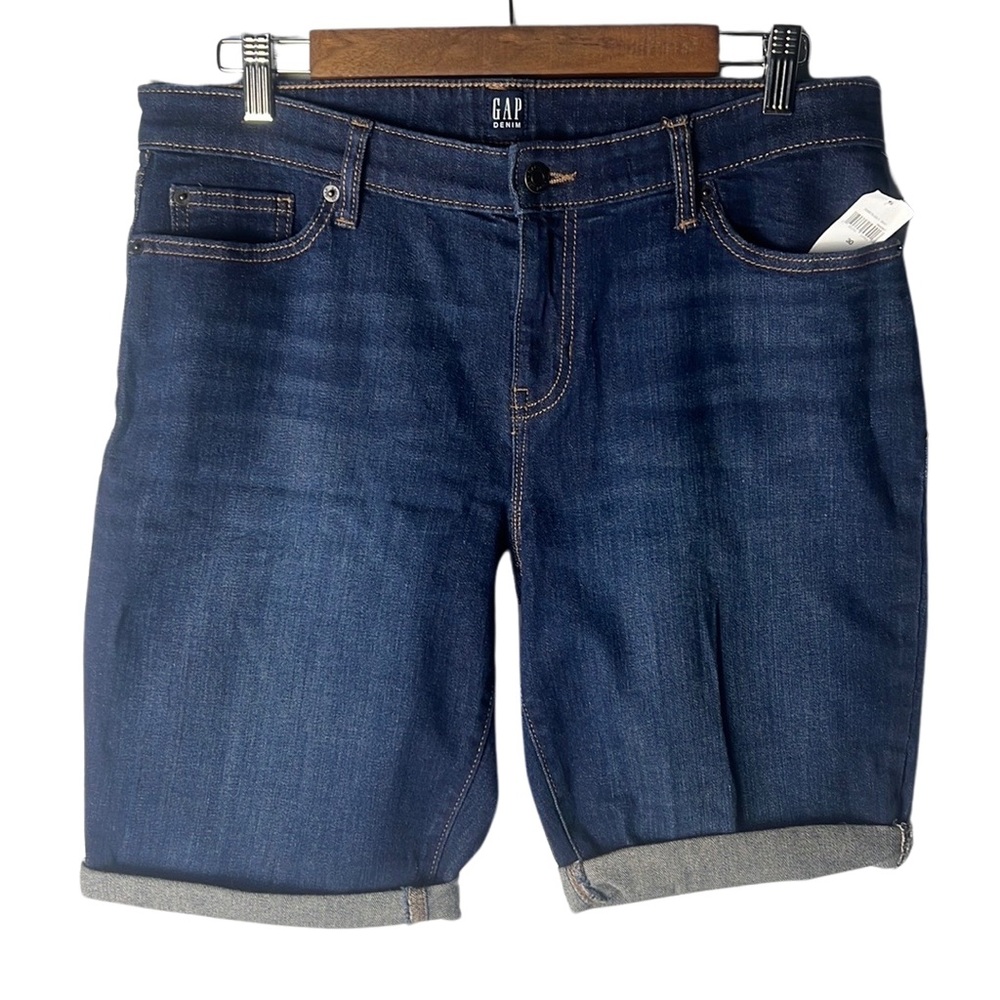 NWT — GAP Factory Denim Bermuda Shorts in Navy Blue